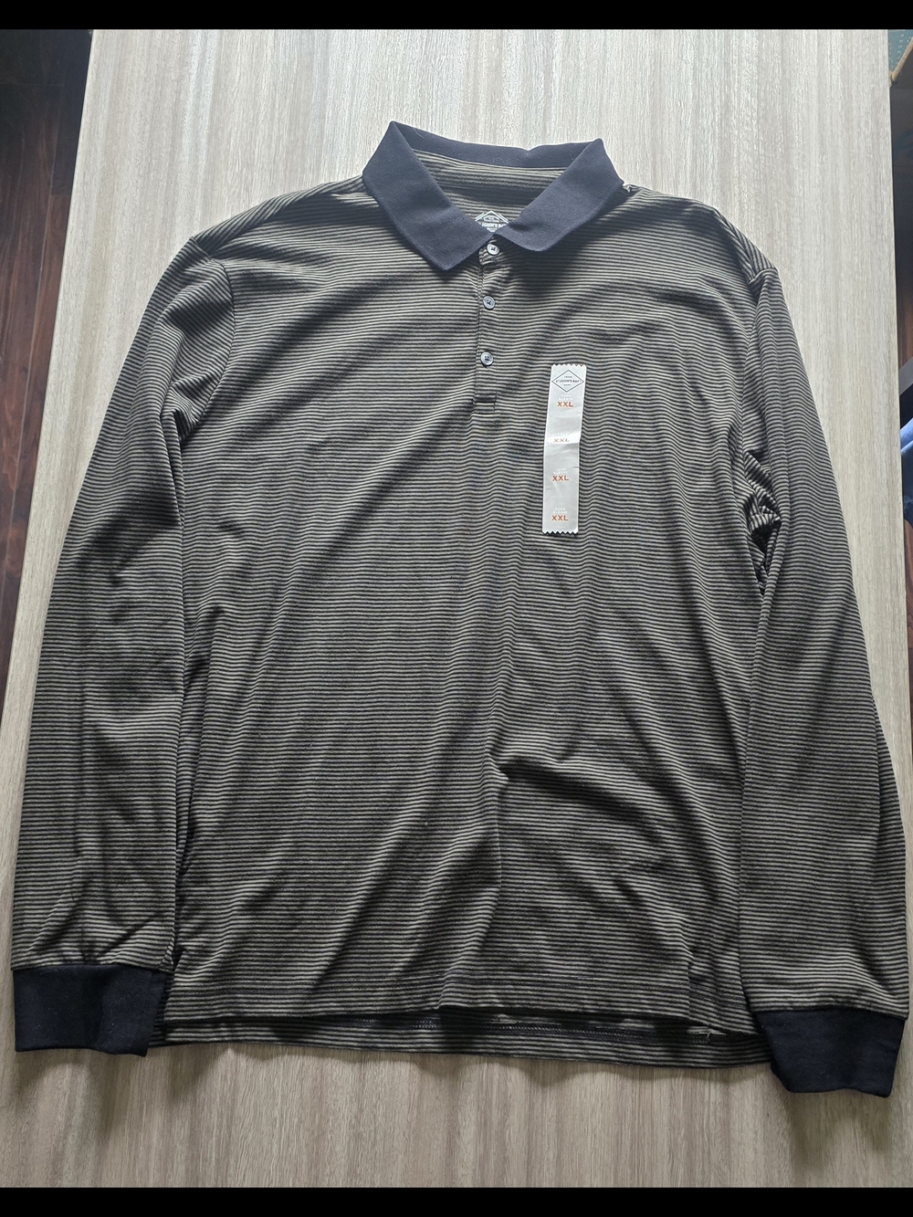 St. John's Bay Classic Fit Evergreen Striped Polo